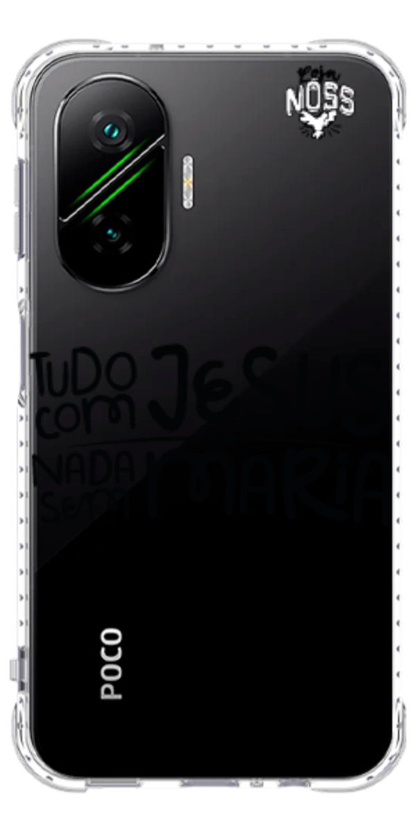 Capinha para Celular Tudo com Jesus Nada sem Maria