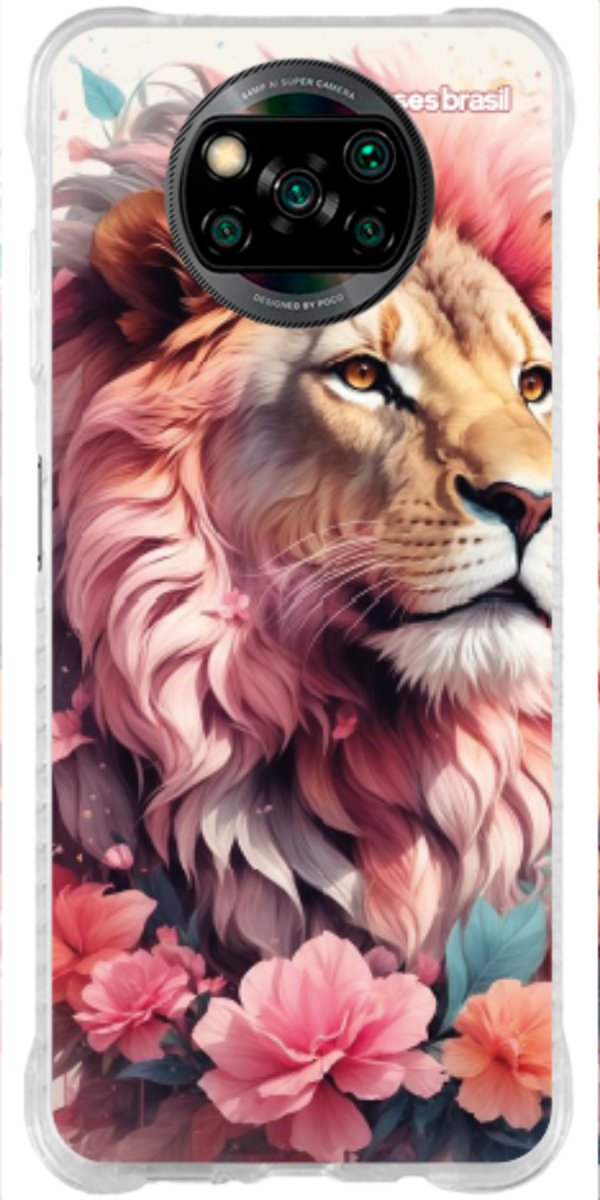 Capinha para Celular Leão Floral