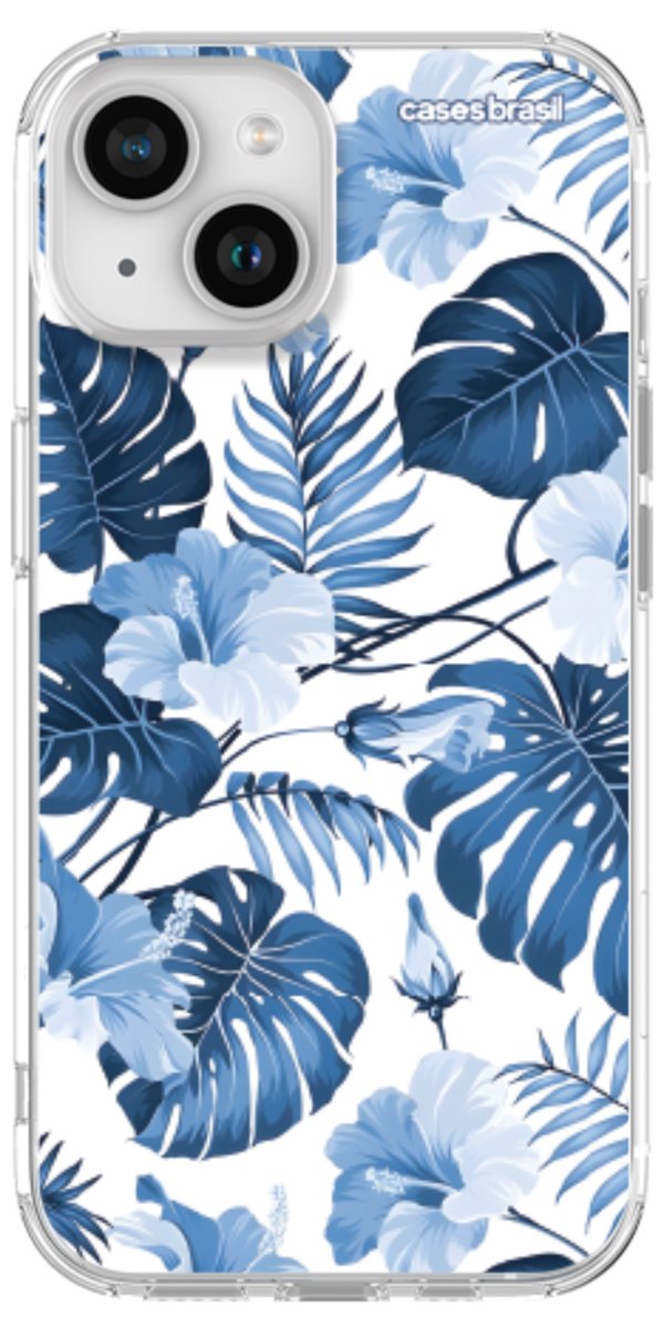 Capinha para Celular Jardim Azul Tropical