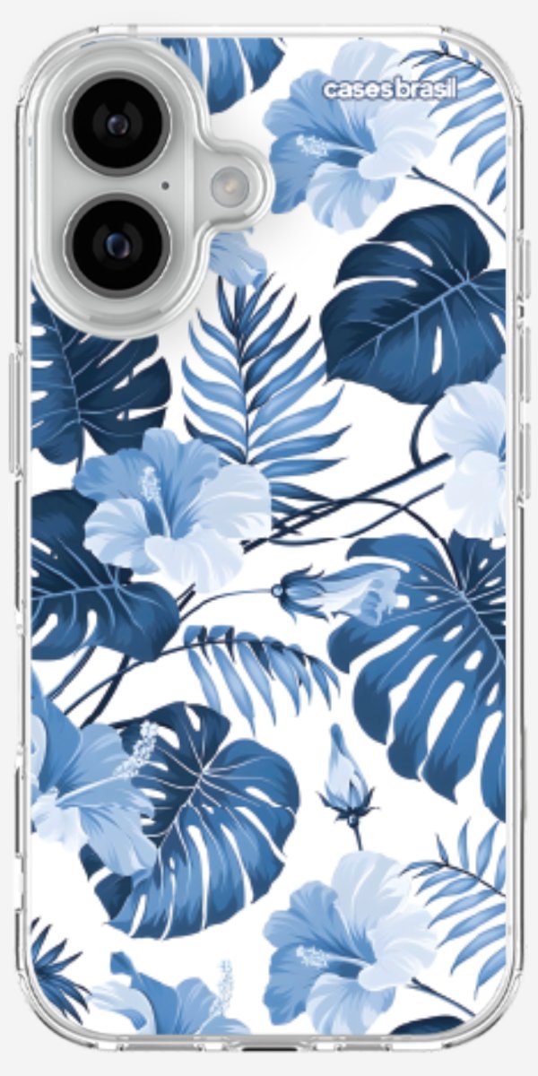 Capinha para Celular Jardim Azul Tropical