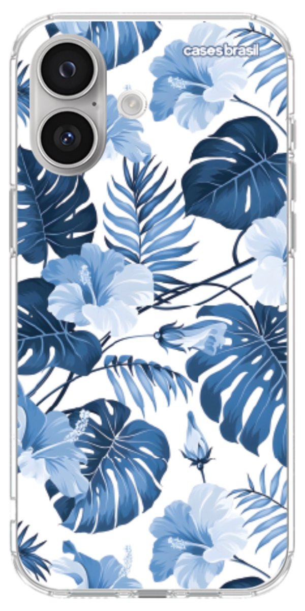 Capinha para Celular Jardim Azul Tropical