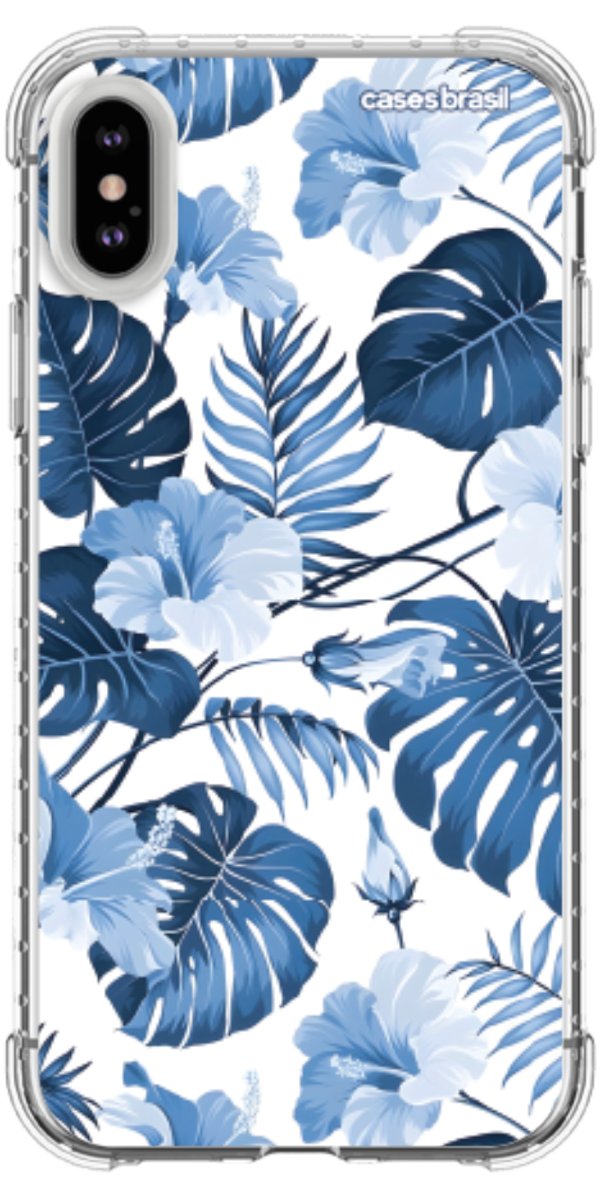 Capinha para Celular Jardim Azul Tropical