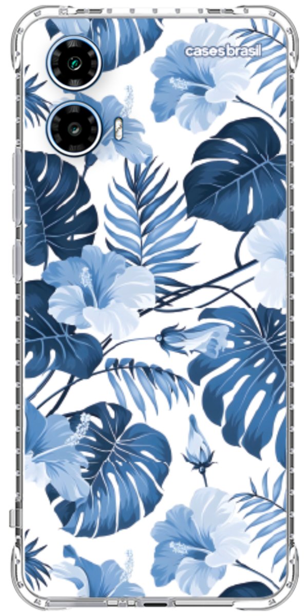 Capinha para Celular Jardim Azul Tropical