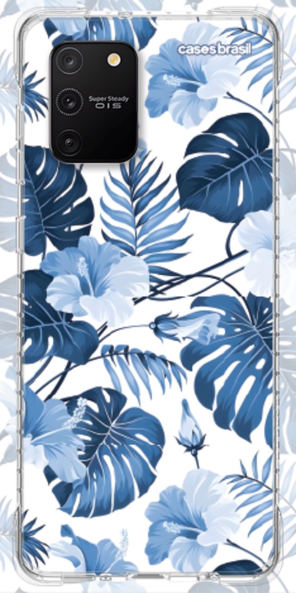 Capinha para Celular Jardim Azul Tropical