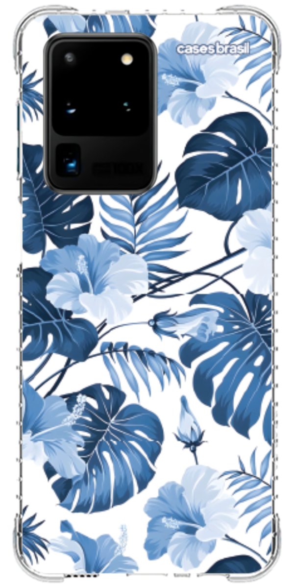 Capinha para Celular Jardim Azul Tropical