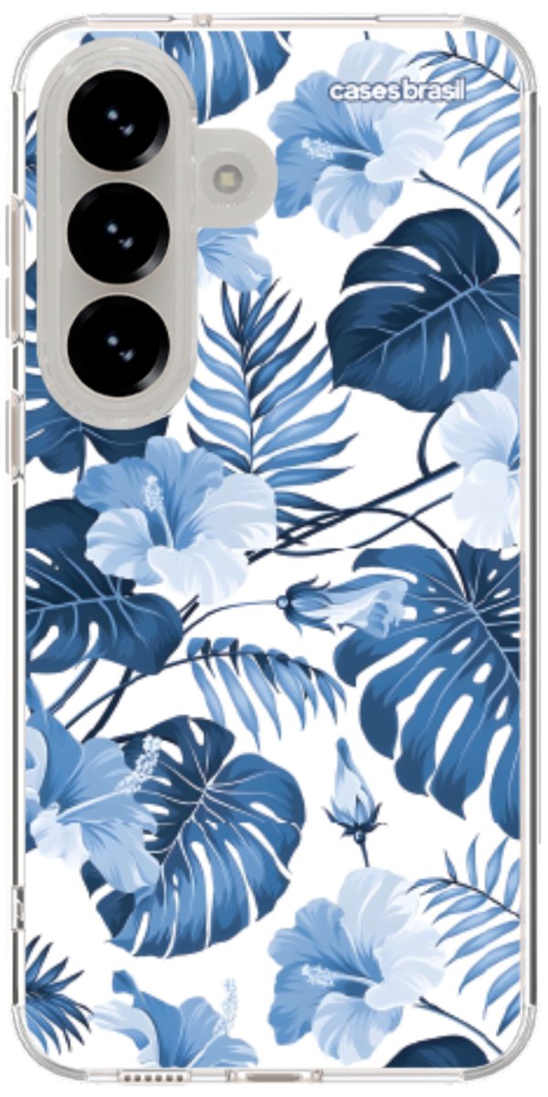 Capinha para Celular Jardim Azul Tropical