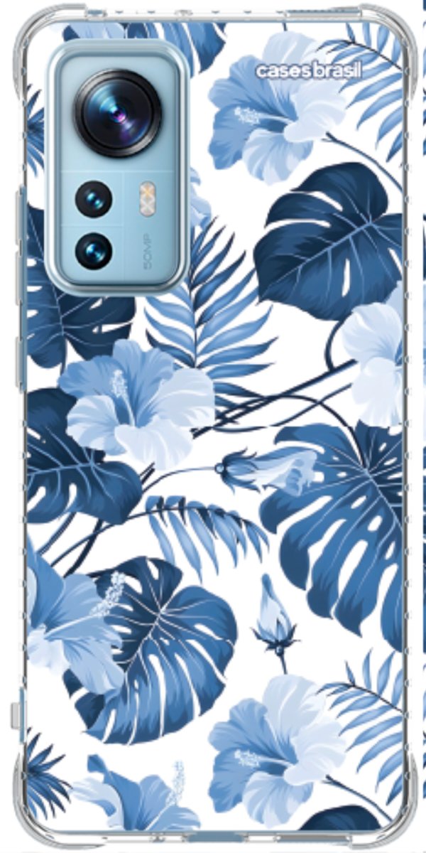 Capinha para Celular Jardim Azul Tropical