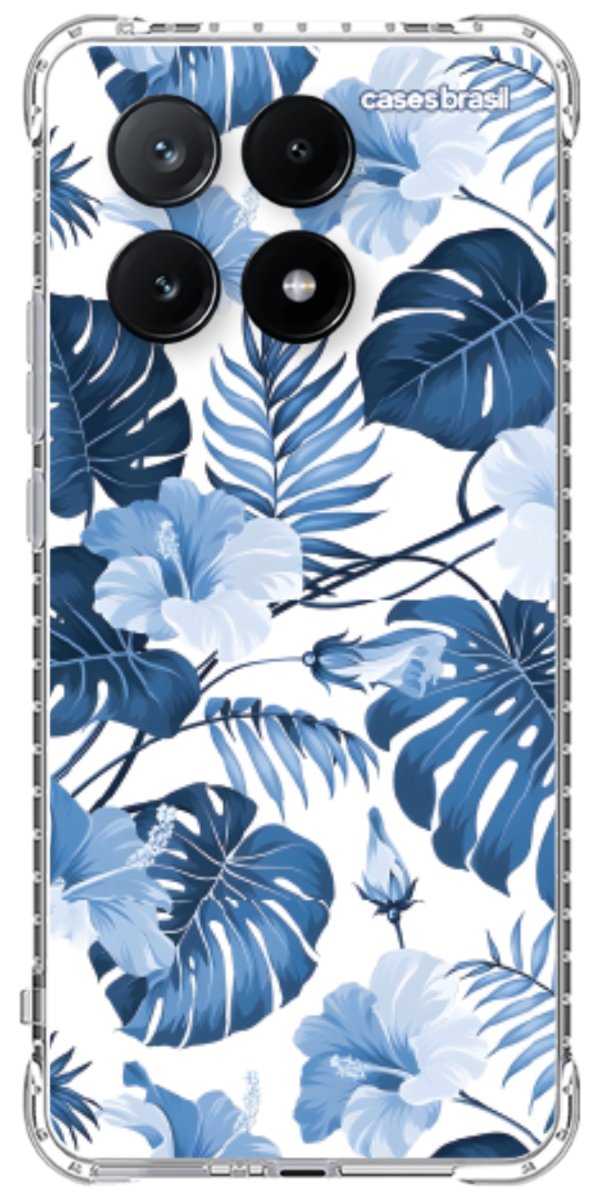 Capinha para Celular Jardim Azul Tropical