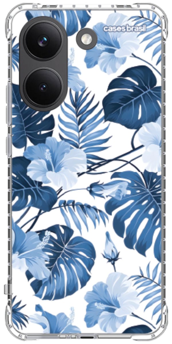 Capinha para Celular Jardim Azul Tropical