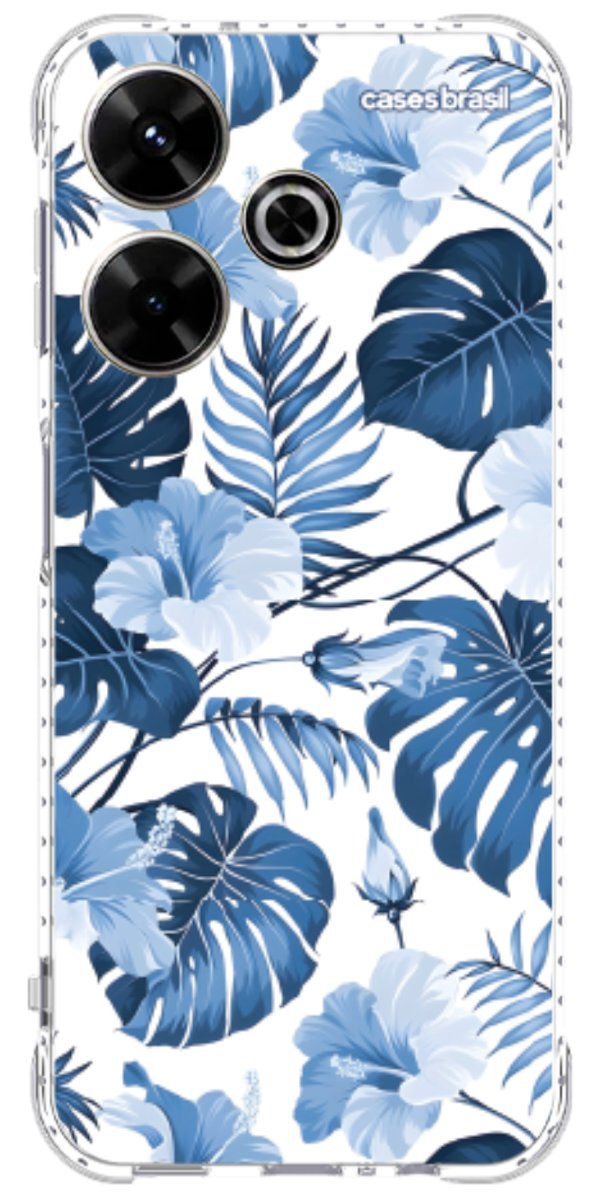 Capinha para Celular Jardim Azul Tropical