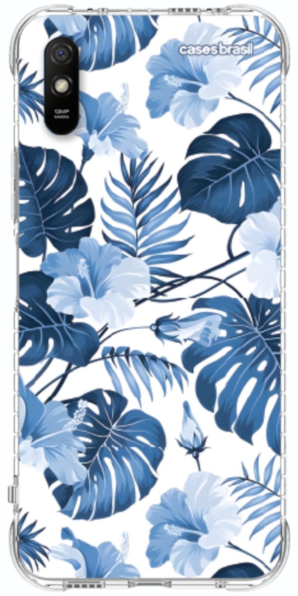 Capinha para Celular Jardim Azul Tropical